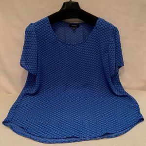 Premise Blue star design or flower blouse.